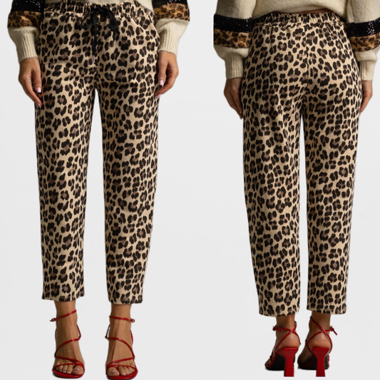 PANTALÓN ANIMAL PRINT CON CORDÓN