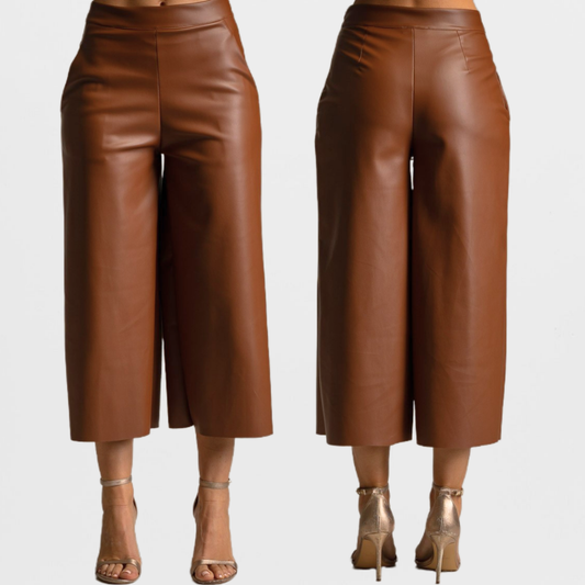 PANTALÓN CULOTTE GAUCHO ECOPIEL